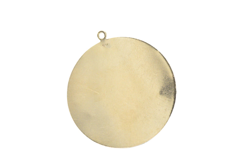 1940's Retro Moonstone Sapphire 14 Karat Gold Bee Charm Pendant Wilson's Estate Jewelry