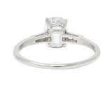 1950’s Mid-Century 1.13 CTW Diamond Platinum Engagement Ring GIA - Wilson's Estate Jewelry