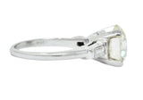 1950's Mid-Century 3.85 CTW Diamond Platinum Engagement Ring GIA - Wilson's Estate Jewelry