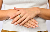 1950's Mid-Century 3.85 CTW Diamond Platinum Engagement Ring GIA - Wilson's Estate Jewelry
