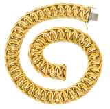 1960’s Vintage 14 Karat Yellow Fancy Gold Interlaced Chain Necklace - Wilson's Estate Jewelry