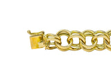 1960's Vintage 14 Karat Yellow Gold Curbed Link Charm Bracelet - Wilson's Estate Jewelry