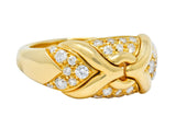 1980's Vintage Bulgari 0.82 CTW Diamond 18 Karat Gold Trika Band Ring - Wilson's Estate Jewelry