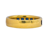 2 Contemporary 5.50 CTW Sapphire Emerald 18 Karat Gold Men's Band Rings Wilson's Estate Jewelry