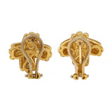 Tiffany & Co. 1990's 0.90 CTW Diamond 18 Karat Yellow Gold Signature X Earrings