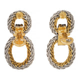 Tiffany & Co. 1960's 18 Karat Two-Tone Gold Twisted Rope Door-Knocker Ear-Clip