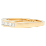 Contemporary 0.44 CTW Princess Cut Diamond 14 Karat Yellow Gold Band Ring
