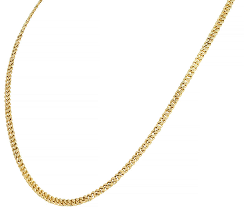Vintage 18 Karat Yellow Gold Curb Link Chain Necklace