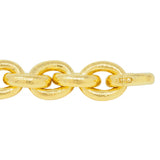 Elizabeth Locke Vintage 19 Karat Yellow Gold Hammered Link Bracelet