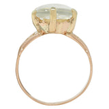 Victorian Moonstone 14 Karat Yellow Gold Ram Intaglio Thistle Antique Ring
