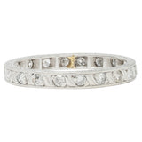 Art Deco 0.60 CTW Diamond Platinum Scrolling Band Ring