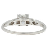 Retro 0.49 CTW Transitional Cut Diamond Platinum Vintage Engagement Ring
