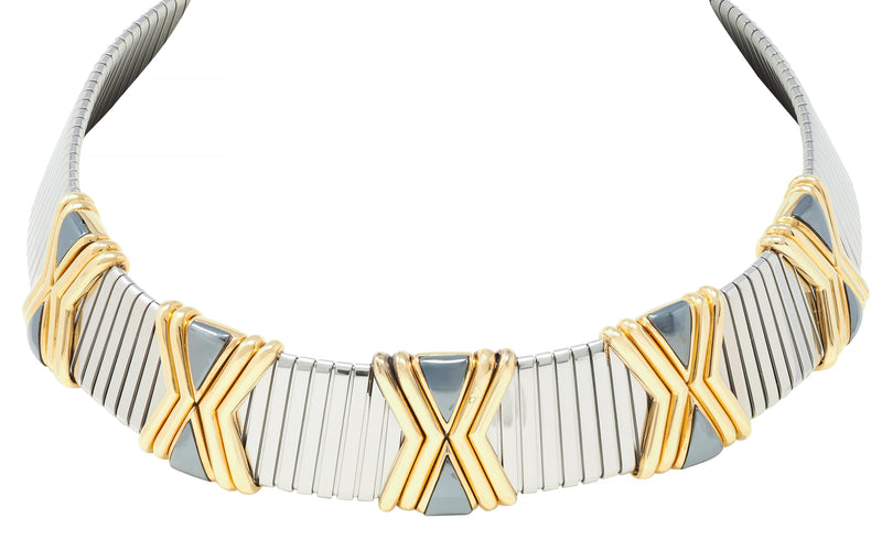Stainless steel collar necklace best sale