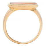 Victorian Carnelian 14 Karat Rose Gold Antique Unisex Signet Ring