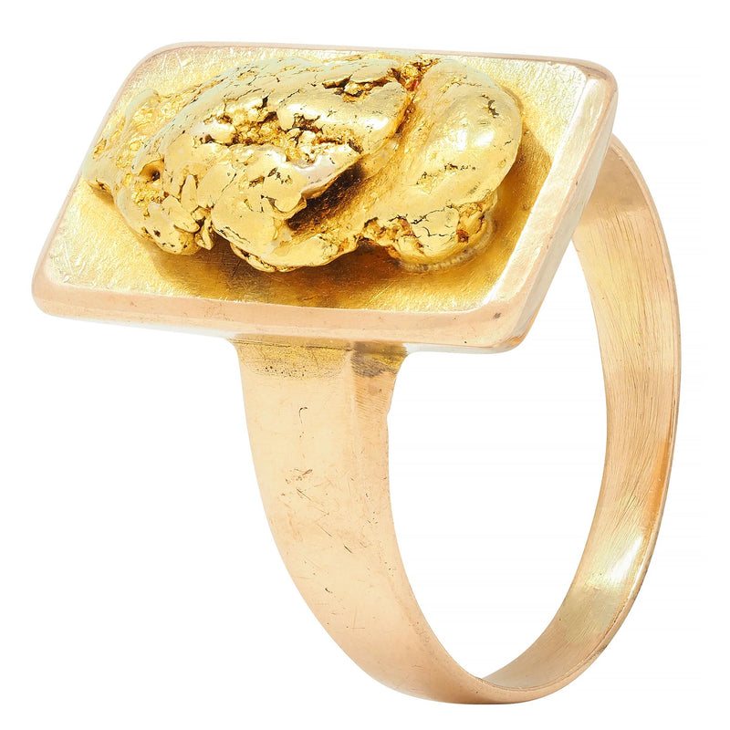 Buy Geometrical Shaped Ring-Square - Small (Gold-in-Glass) | Auroville.com