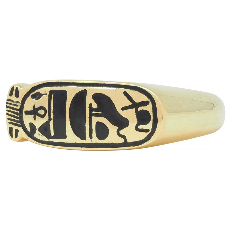 Gold cartouche rings hot sale