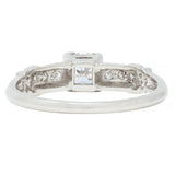 Art Deco 0.45 CTW Old European Cut Diamond Platinum Scroll Engagement Ring