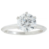 Tiffany & Co. Round Brilliant Diamond Platinum Solitaire Vintage Engagement Ring
