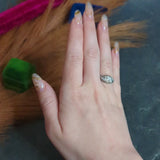 Art Deco 0.45 CTW Diamond Platinum Bombe Engagement Ring