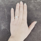 Late Art Deco 1.83 CTW Old European Cut Diamond Platinum Milgrain Engagement Ring