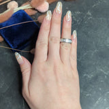 Mid-Century 3.00 CTW Baguette Diamond Platinum Eternity Band Ring