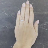 Art Deco 1920 0.51 CTW Old European Cut Diamond Platinum Geometric Antique Engagement Ring