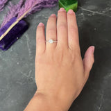 Mid-Century 0.89 CTW Old European Diamond 14 Karat White Gold Vintage Engagement Ring