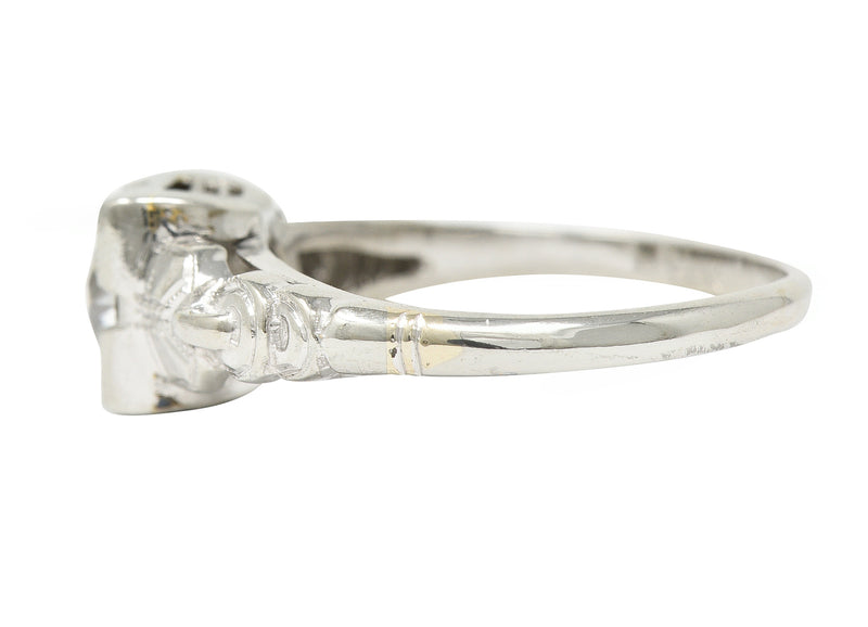 Retro 0.64 CTW Old Mine Cut Diamond 14 Karat Vintage Engagement Ring Wilson's Estate Jewelry