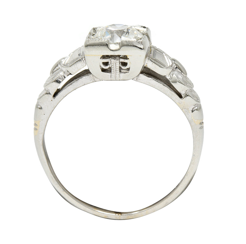 Retro 0.64 CTW Old Mine Cut Diamond 14 Karat Vintage Engagement Ring Wilson's Estate Jewelry
