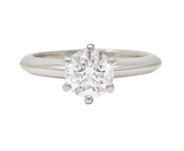 Tiffany & Co. Mid-Century 1.06 CTW Transitional Cut Solitaire Diamond Engagement Ring GIA Wilson's Estate Jewelry