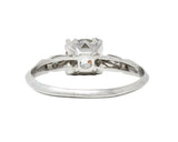 Bristol Co. Retro 1.27 CTW Old European Diamond Platinum Vintage Engagement Ring Wilson's Estate Jewelry
