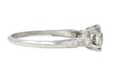Bristol Co. Retro 1.27 CTW Old European Diamond Platinum Vintage Engagement Ring Wilson's Estate Jewelry