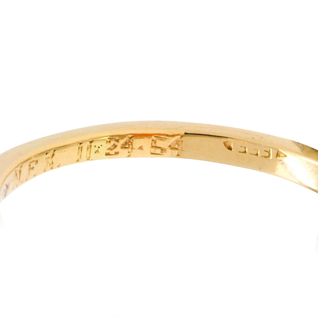1964 F. & F. Felger Citrine Diamond 14 Karat Two-Tone Gold Heart Halo Ring Wilson's Estate Jewelry