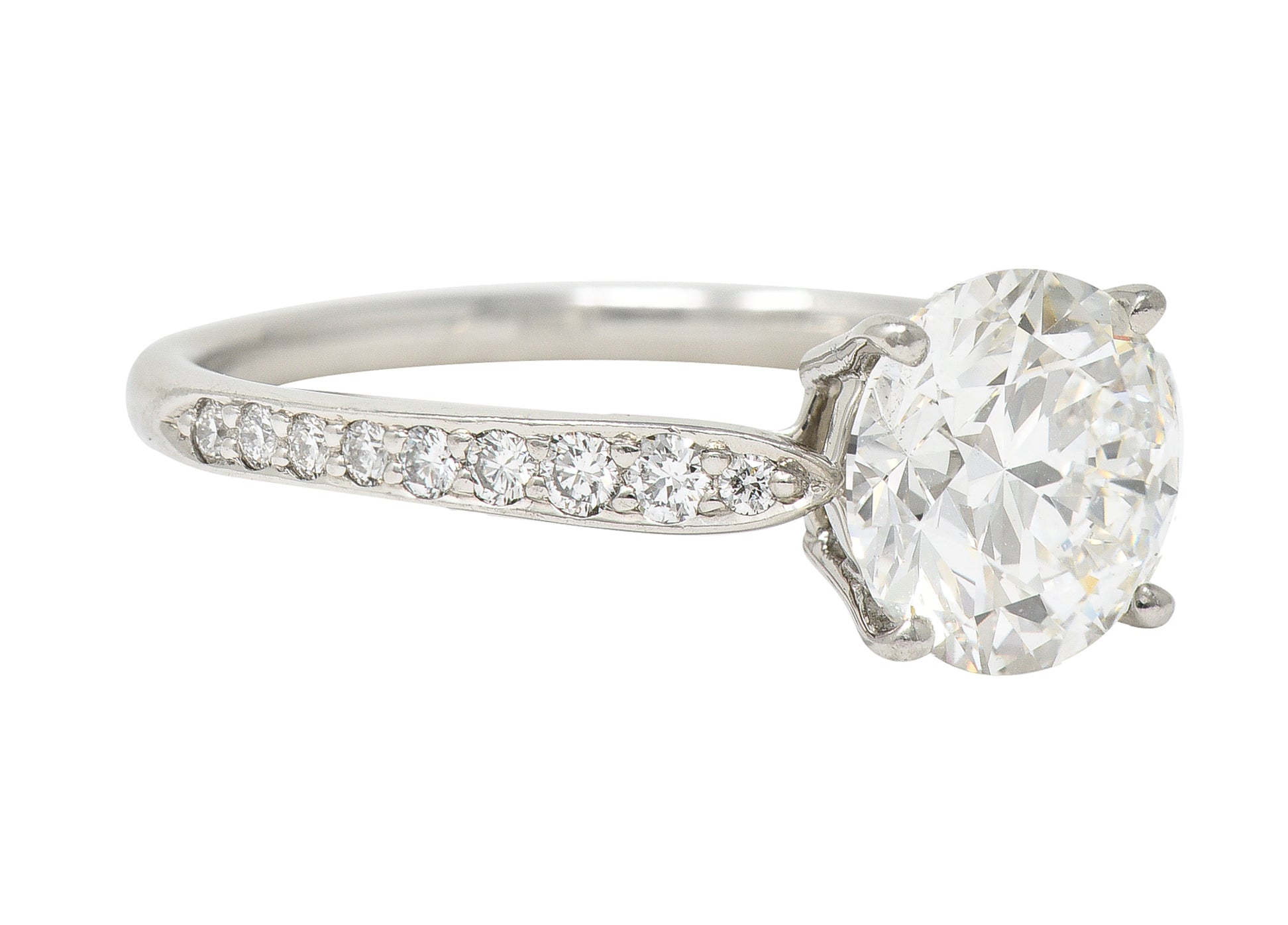 Tiffany & Co. Contemporary 2.02 CTW Diamond Platinum Harmony Engagement Ring Wilson's Estate Jewelry