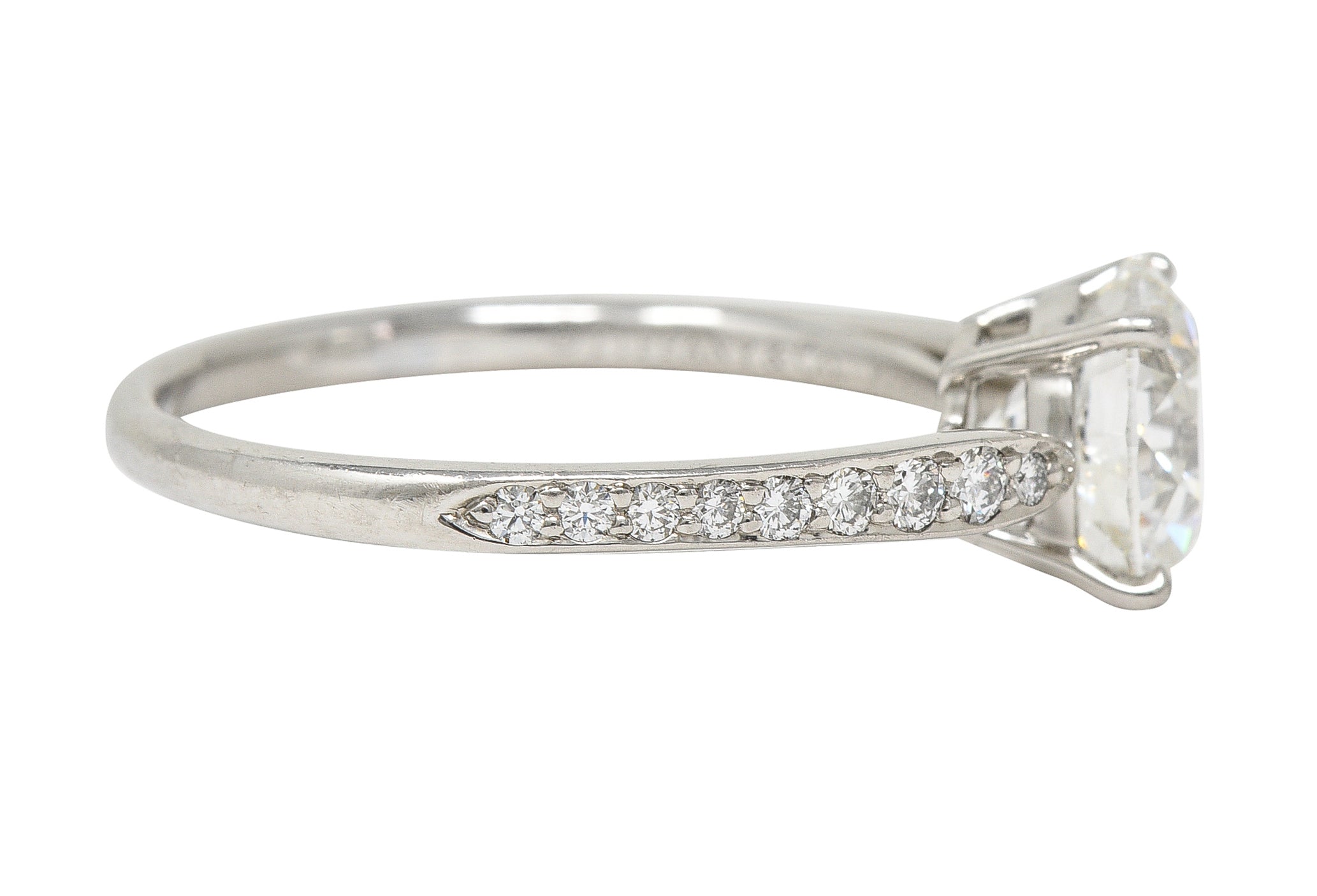 Tiffany & Co. Contemporary 2.02 CTW Diamond Platinum Harmony Engagement Ring Wilson's Estate Jewelry
