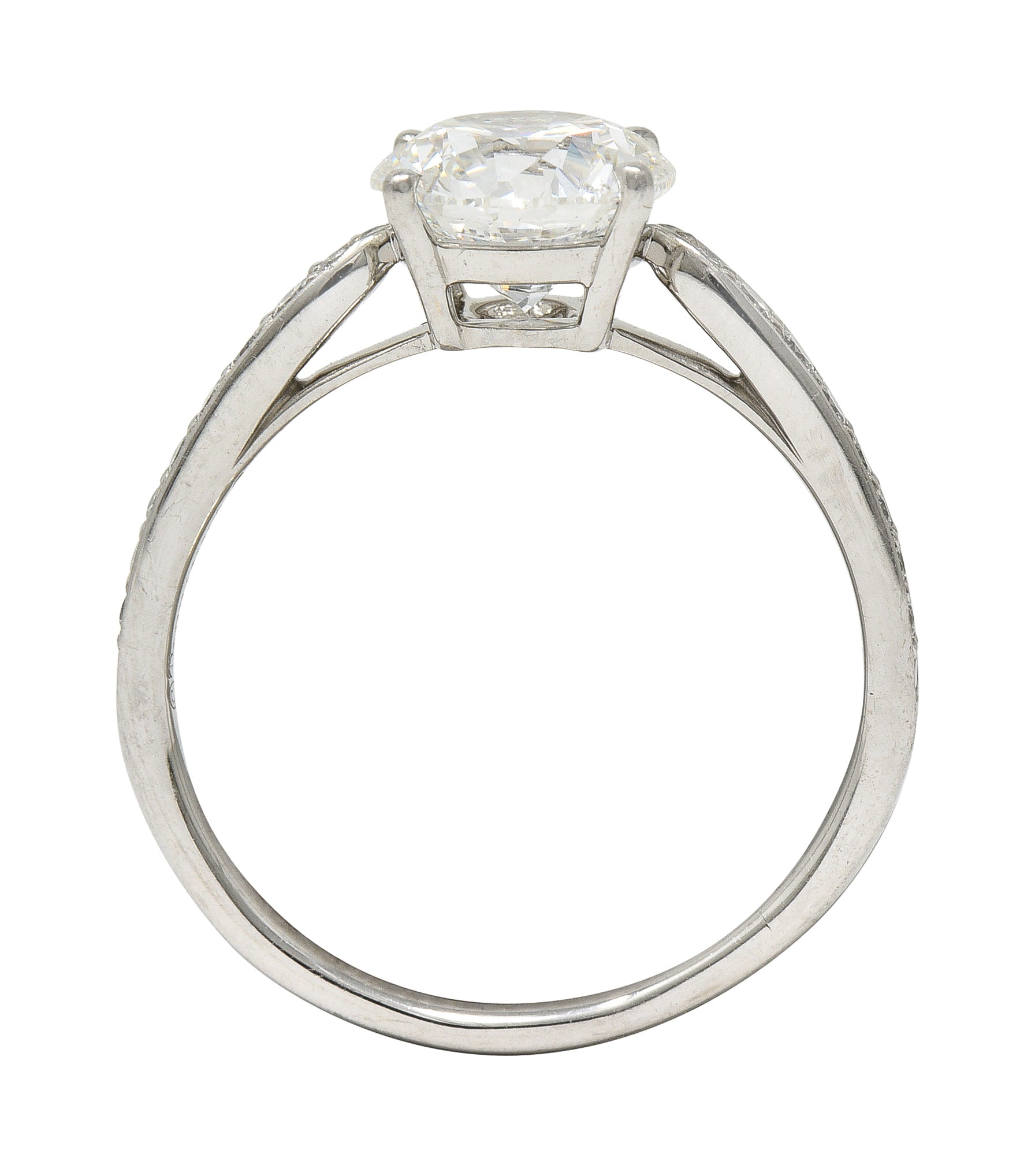 Tiffany & Co. Contemporary 2.02 CTW Diamond Platinum Harmony Engagement Ring Wilson's Estate Jewelry