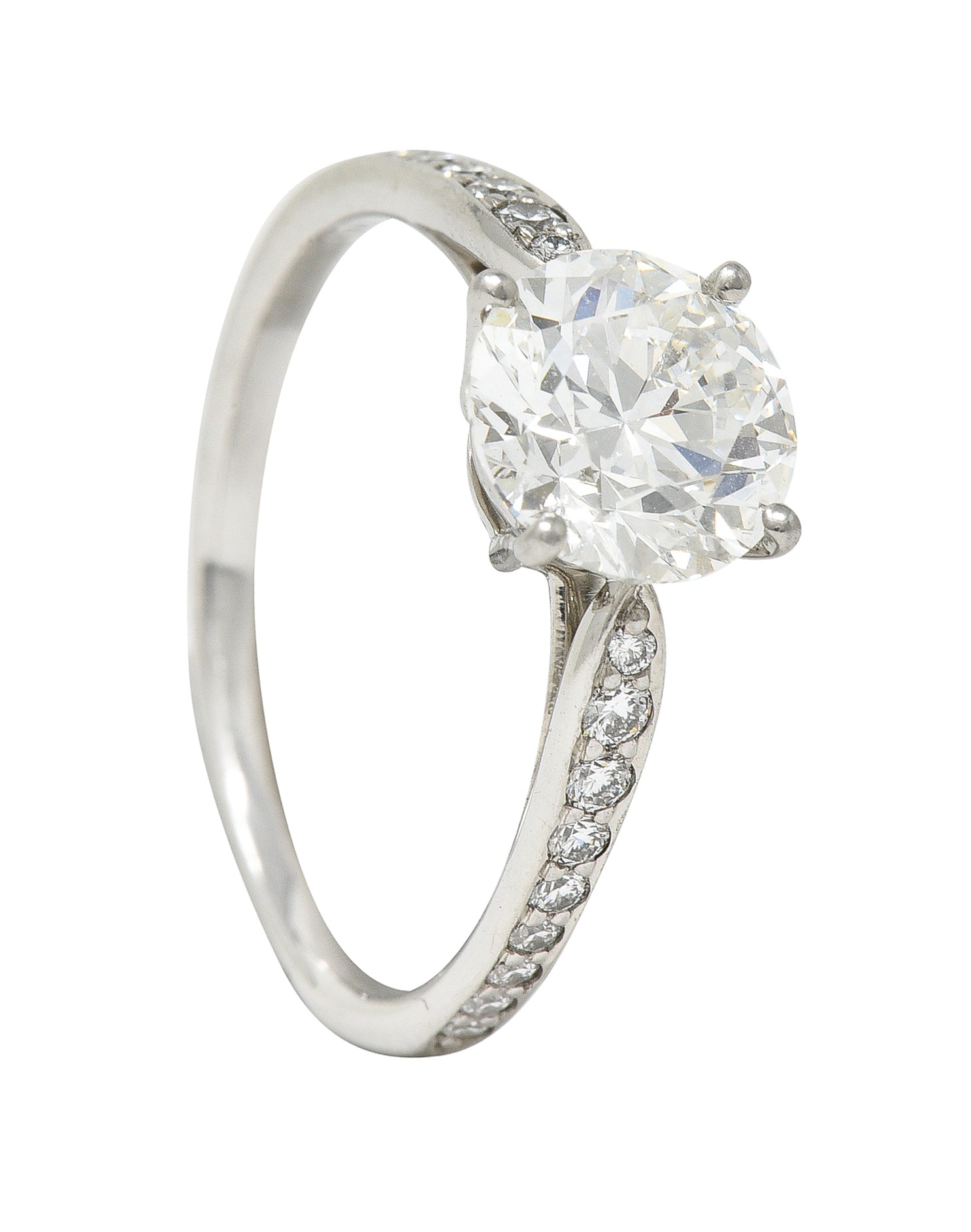 Tiffany & Co. Contemporary 2.02 CTW Diamond Platinum Harmony Engagement Ring Wilson's Estate Jewelry