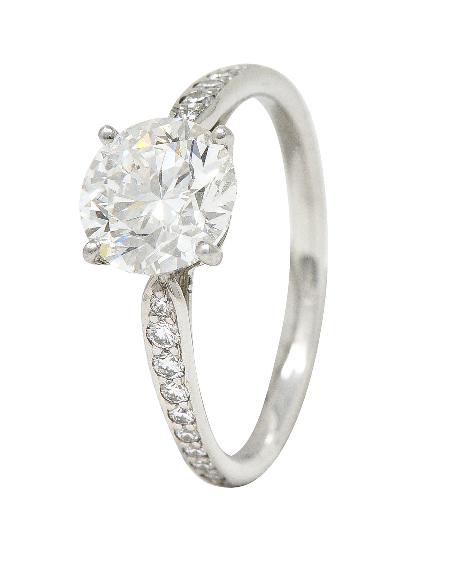 Tiffany & Co. Contemporary 2.02 CTW Diamond Platinum Harmony Engagement Ring Wilson's Estate Jewelry