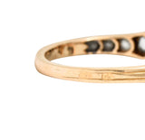 French Edwardian 2.74 CTW Old Mine Cut Diamond Toi-Et-Moi Silver-Topped 14 Karat Yellow Gold Antique Ring Wilson's Estate Jewelry