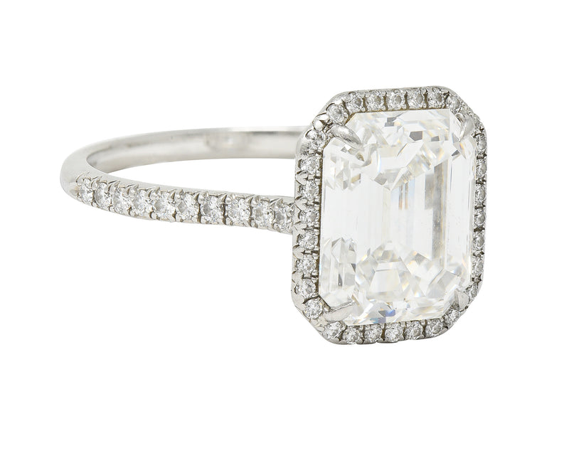 The Charles Tiffany Setting:Men's Engagement Ring:in Platinum with an  Emerald-cut Diamond