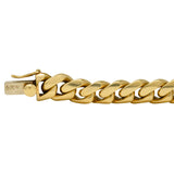 Bulgari 1980's 7.32 CTW Sapphire Cabochon 18 Karat Yellow Gold Curb Link Vintage Bracelet Wilson's Estate Jewelry
