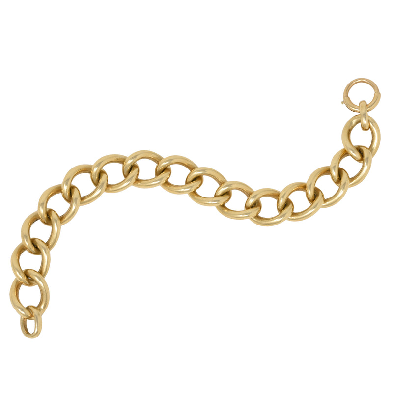 Tiffany & Co. Victorian 14 Karat Yellow Gold Antique Unisex Curb Link Bracelet Wilson's Estate Jewelry