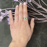 Art Deco Tiffany & Co. Emerald Diamond Platinum Dinner Alternative Ring