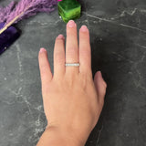 Princess Cut 1.19 CTW Diamond 18 Karat White Gold Vintage Wedding Band Ring