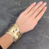 Elsa Peretti Tiffany & Co. 18 Karat Yellow Gold Bone Cuff Vintage Bracelet