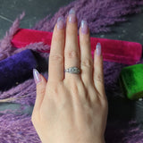 Katz & Ogush Art Deco 0.80 CTW Diamond Platinum Buckle Engagement Ring