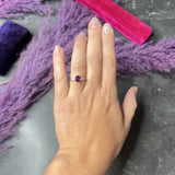 Contemporary 1.60 CTW Pink Sapphire Diamond Platinum Three Stone Ring