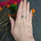 Belle Epoque 1.14 CTW Diamond Sapphire Platinum Bombe Engagement Ring GIA