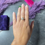 1920's Art Deco 0.71 Old European Diamond 14 Karat Two-Tone Gold Floral Engagement Ring