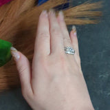1950's Mid-Century 1.65 CTW Diamond Platinum Bombe Band Ring